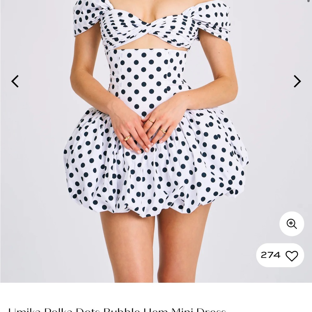 Polka Dot Bubble Hem Mini Dress